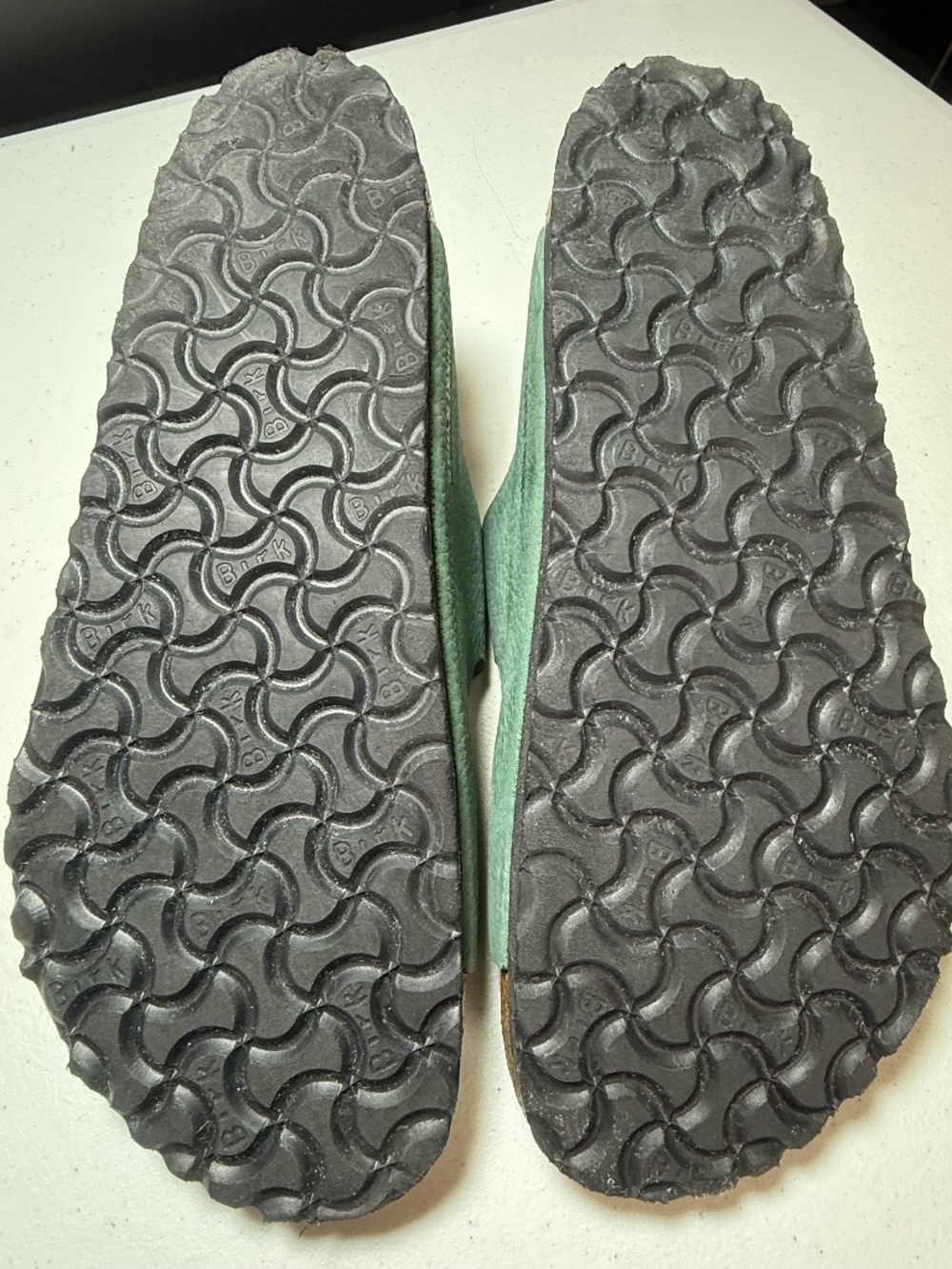 Birkenstock Arizona Unisex Sandals, 42 R - Teal Suede Leather - Picture 4 of 4